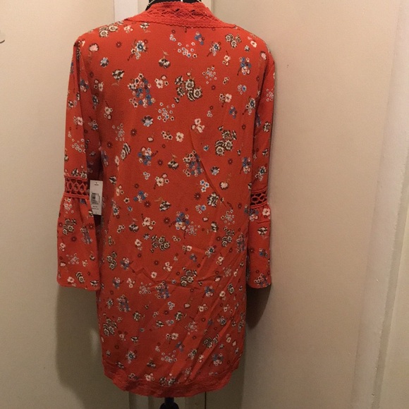 NOBO Floral Rust Colored Open-Front 
One-Piece Cardigan - Picture 4 of 11